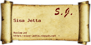 Sisa Jetta névjegykártya